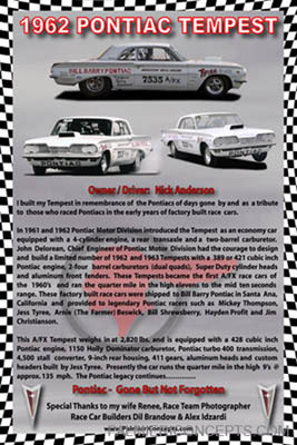 1a-example 25 - 1962 Pontiac Tempest Race car - Poster